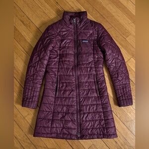 Women's Patagonia Puffer Jacket Parka - Burgundy